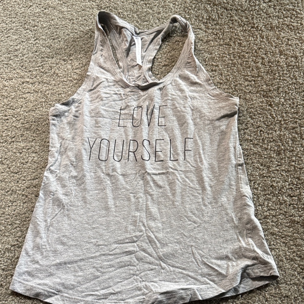 Fabletics Gray 'Love Yourself' Tank Top